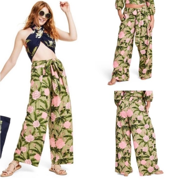 Agua Bendita × Target Large Peony Print Wide
Leg Pants - Picture 1 of 10